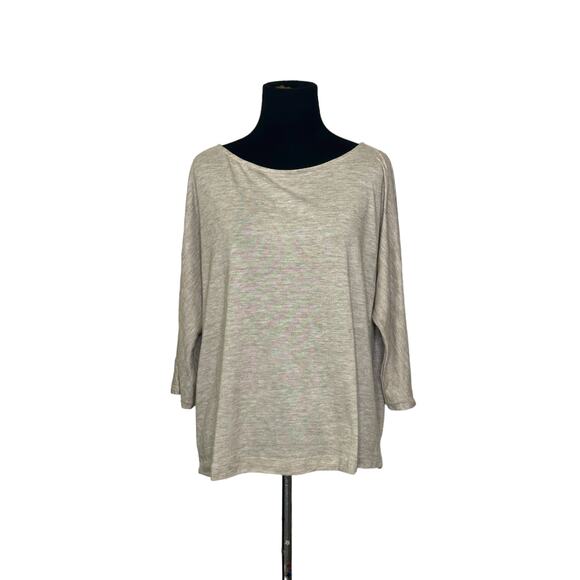 Loft oatmeal 3/4 dolman sleeves top size M - Picture 11 of 11